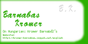 barnabas kromer business card